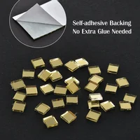 Disco Ball Mini Square Mosaic Tiles Mirror Wall Sticker Decorative Self-Adhesive DIY Accessory One Meter 5x5 mm Mosaic Stickers 6