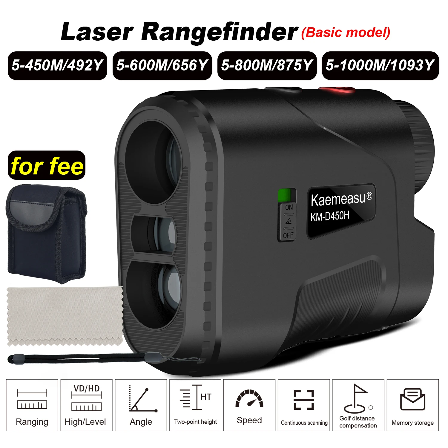 Outdoor sport Range Finder Golf Rangefinder Slope and Flag Pole Locking Vibration laser Rangefinder for Golf/Hunting/Engineering