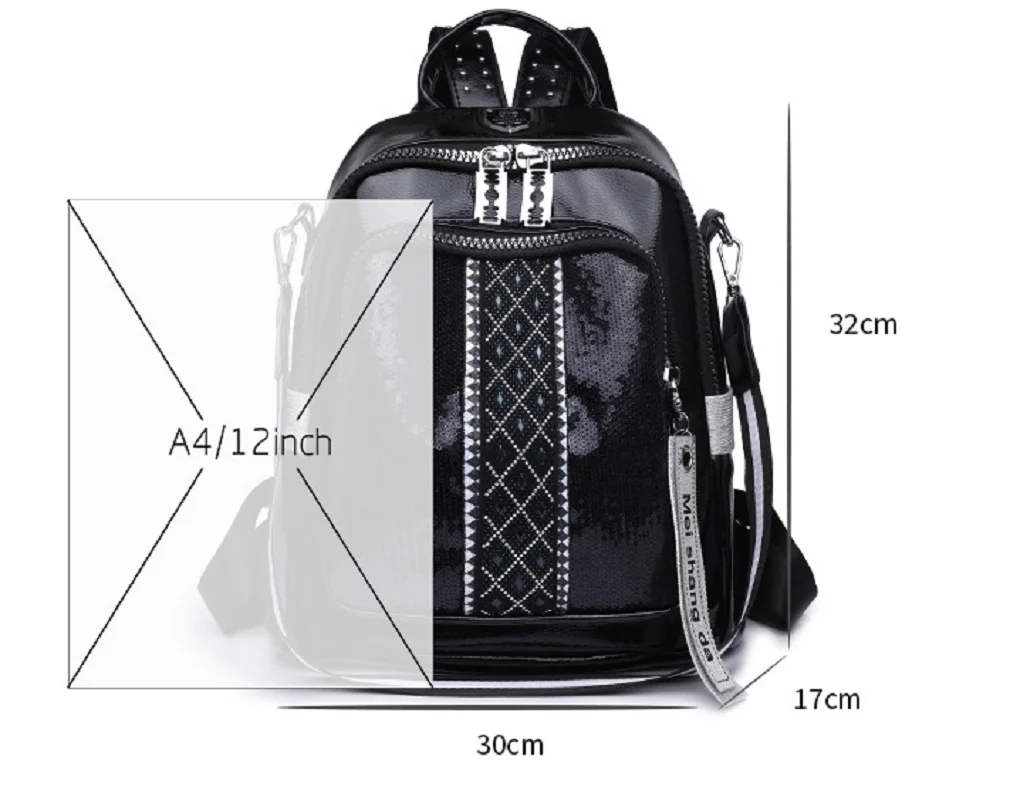 New Fashion Women High Quality Leather Travel Backpack Large Capacity Shoulder Bags School Bag for Teenage Girls Sac A Dos