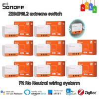 1-25Pcs SONOFF ZBMINI-L2 Smart Switch No Neutral Wire Required DIY 2 Way Module Switch Work With Alexa Google Alice Smartthing