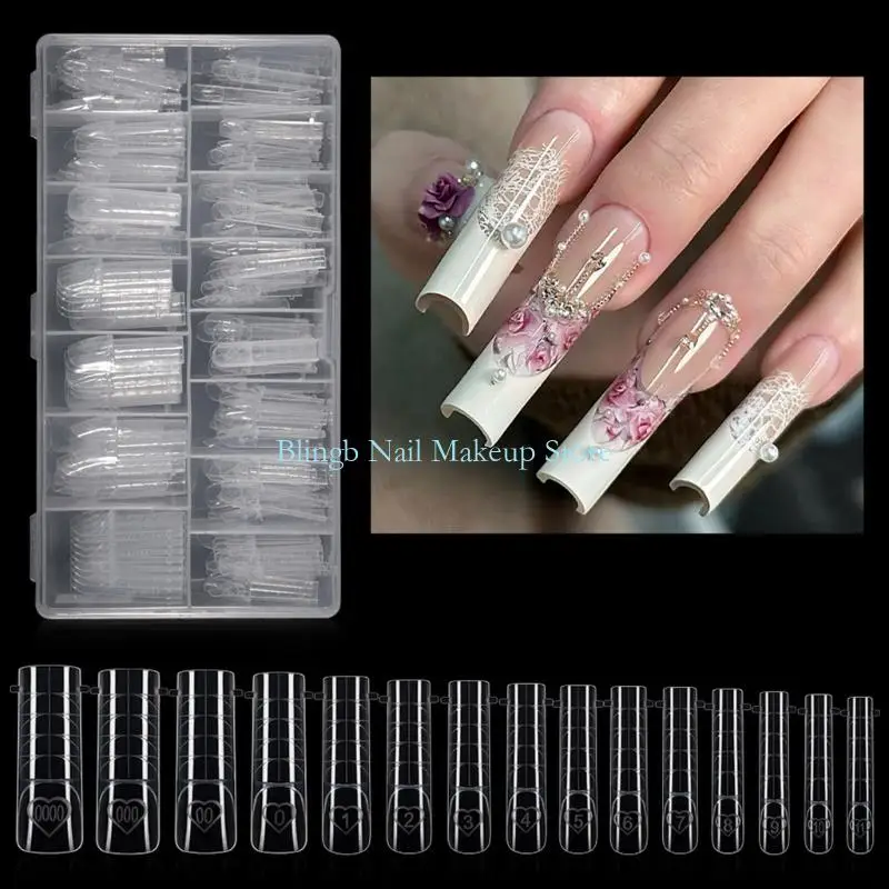 

28TA 150 Pieces French Tips Clear Forms For Quick Extension And Professional Manicure Results