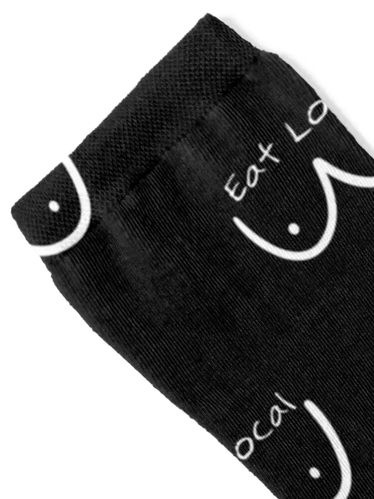 Eat Local Breastfeeding Support Nursing Mothers Lactation Birth Gift Socks man with print Rugby Men Socks Women's