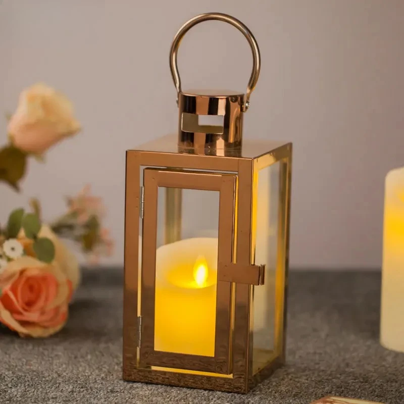 

Подсвечник Фонарь Скандинавский Золотой Подсвечник Металлический Ветрозащитный Свет Свадебный Центр Подсвечник