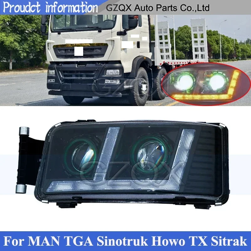 

CAPQX светодиодный передний бампер, головной фонарь для MAN TGA Sinotruk HOWO TX SITRAK, передний бампер, сигнальная лампа