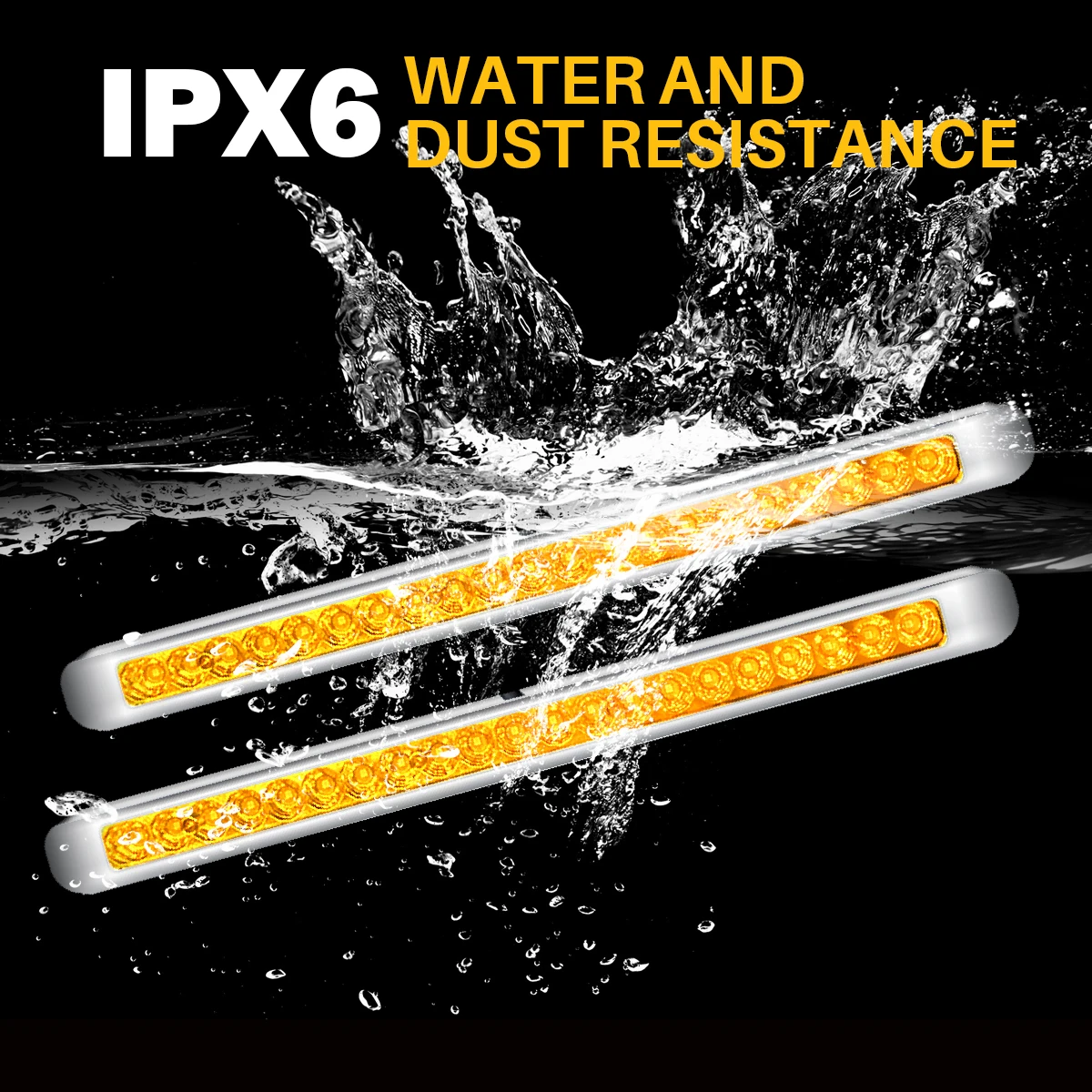 

Treeligo Strobe LED Trailer Light 2x 44.5 CM Bar Stop Tail Light Truck Clearance Light Emergency Flashing 12-30V IP66 Waterproof