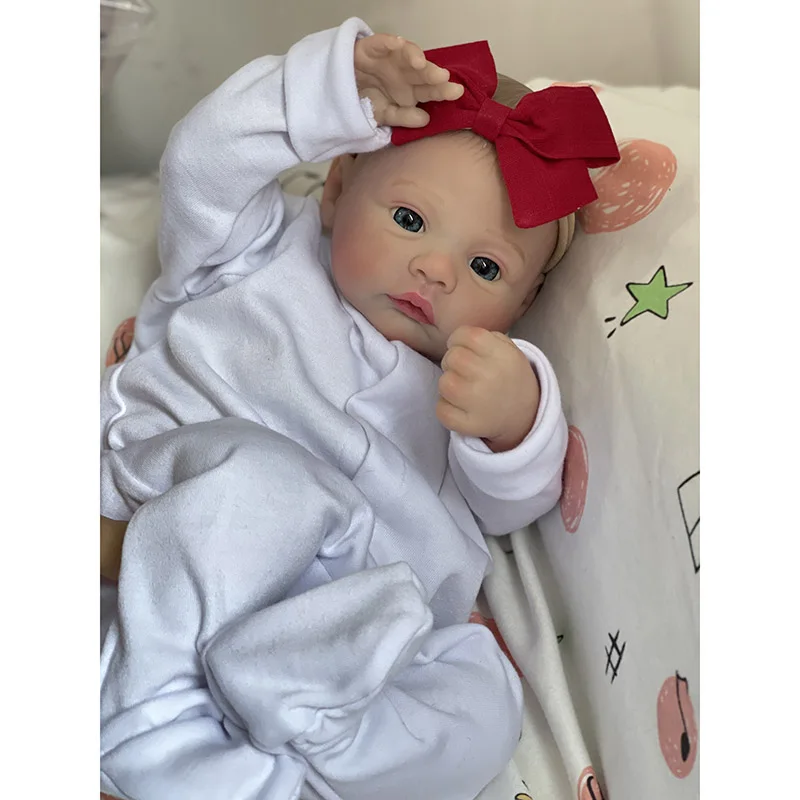 48cm Reborn Baby Dolls Meadow Soft Body 3D Skin with Visbile Veins Collectible Art Doll Bebe Reborn Toy Gift