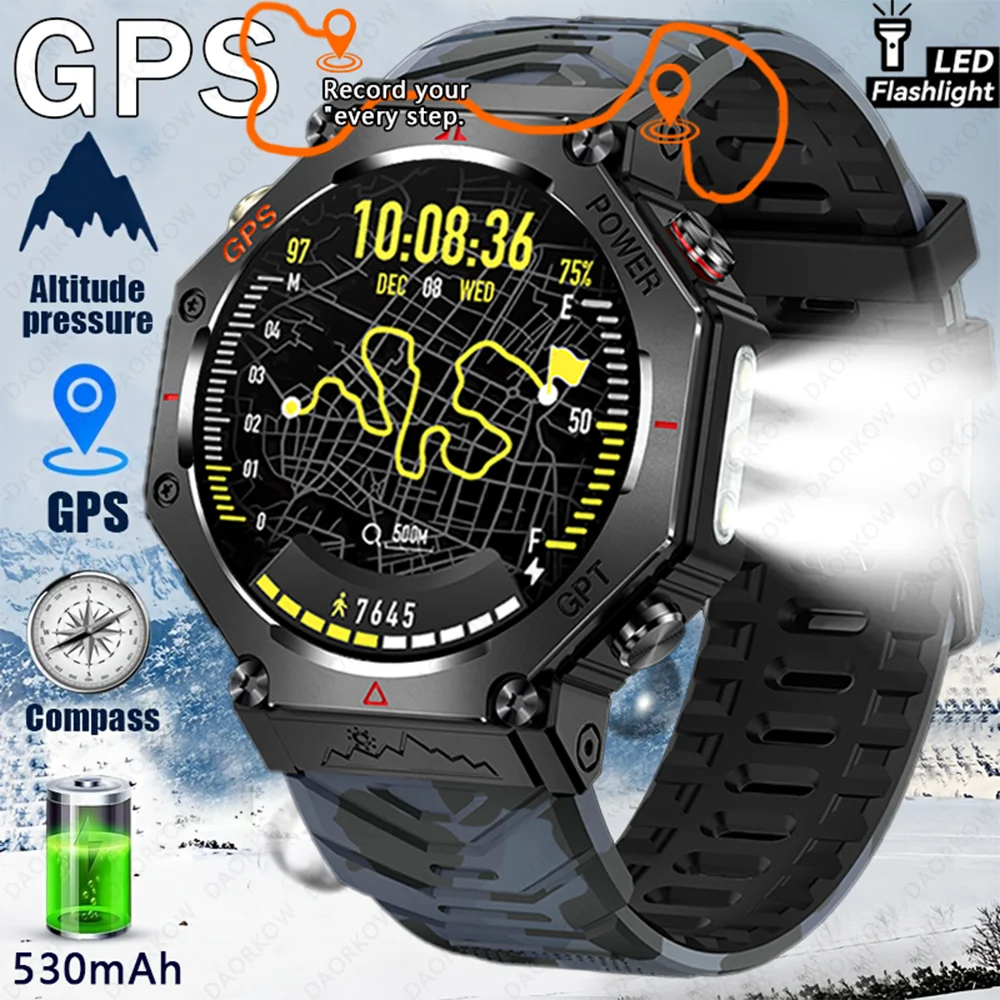 

НОВЫЕ умные часы ChatGPT Ai, встроенный GPS-компас, 5 АТМ, водонепроницаемый фонарик, AMOLED, Bluetooth-вызов, военные умные часы для Huawei