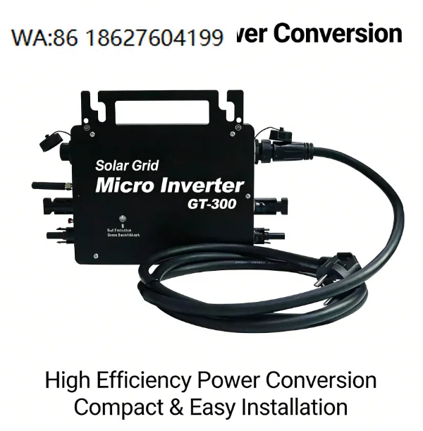 600W Plug And Play Durable Grid Connected Micro Inverter MPPT Waterproof  Balcony Solar Panel Power Device