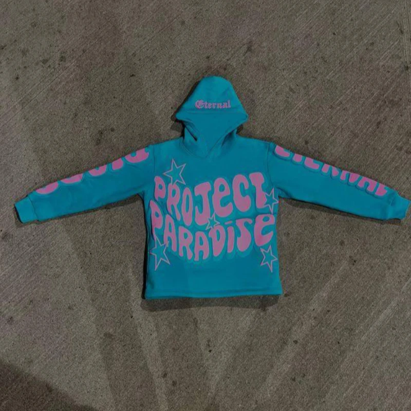 Y2K Streetwear Hoodie Sweatshirt Funny Star Letter Graphic Hoodie Harajuku Anime Hooded Pullover Hip Hop Hipster Women Men emo