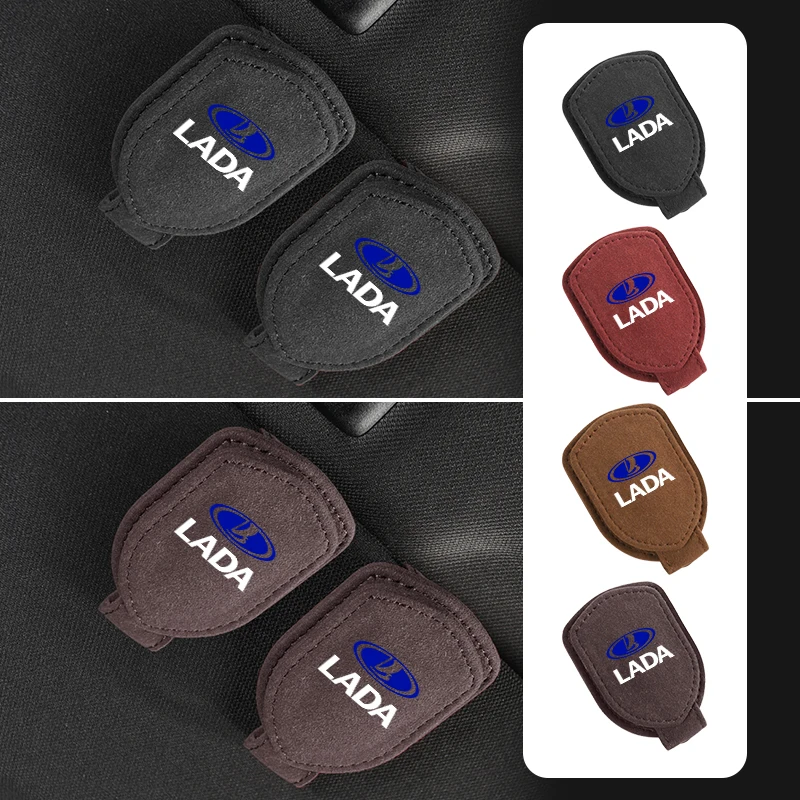 

Car Mounted Suede Sun Visor Leather Glasses Clip For Lada Vesta Niva Samara Kalina Largus Priora Xray Granta