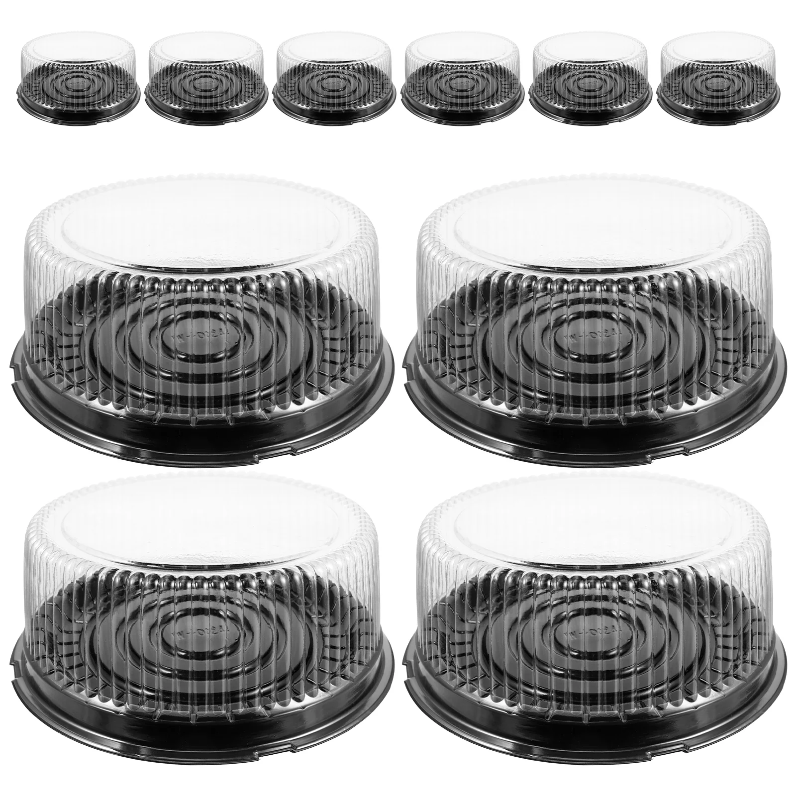 

20pcs 8-Inch Transparent Cake Packaging Boxes Clear Cake Containers With Lids Bakery Storage Cases For Cheesecake Pastries