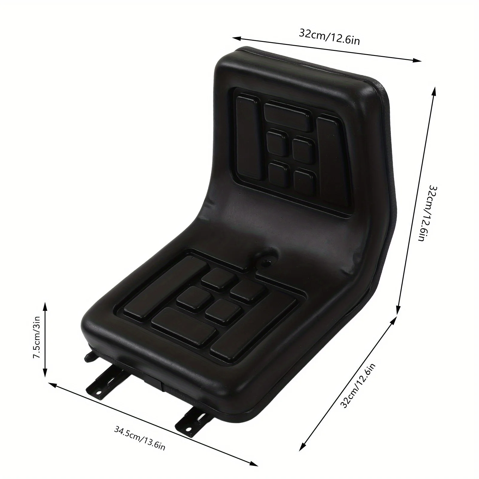 Asiento de tractor, ergonómico, cómodo, de cuero PU, resistente al desgaste, asiento de excavadora para carretilla elevadora para vehículos de ingeniería