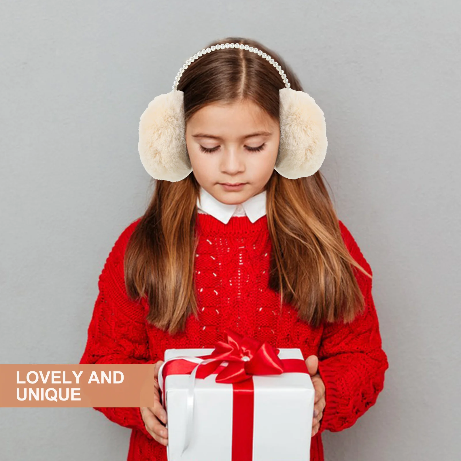 

Warm Ear Cover for Winter Women Earmuff Cute Ear Warmer Soft Non-Irritating Design Fashion Accessory with Unique Pearl