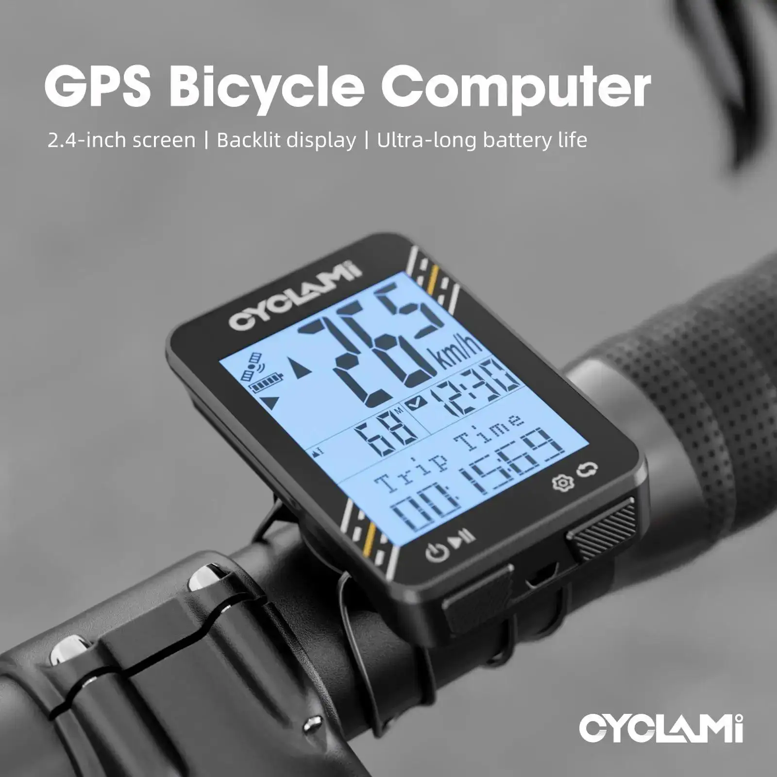 

GPS Bicycle Computer Wireless Stopwatch IPX7 Waterproof Multi-Language Cycling Odometer Speedometer