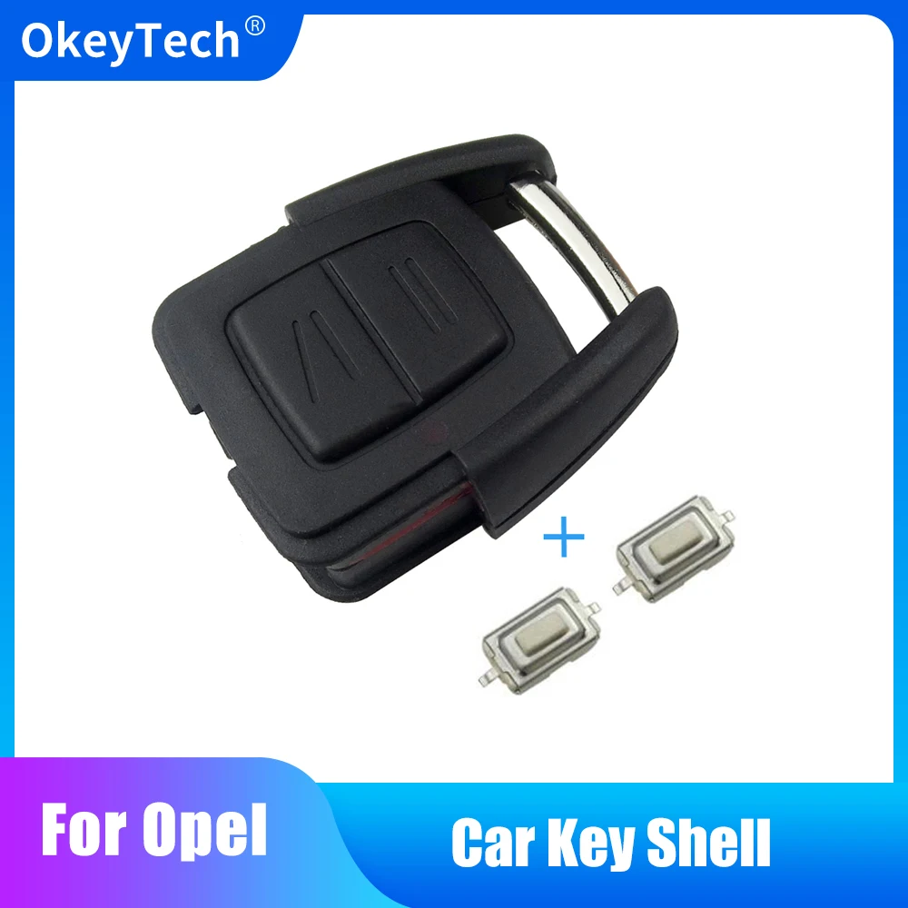 

OkeyTech 2 Buttons Remote Car Key Shell Cover for Vauxhall Opel Astra Zafira Omega Vectra Mk4 key Case Fob with Micro Switch