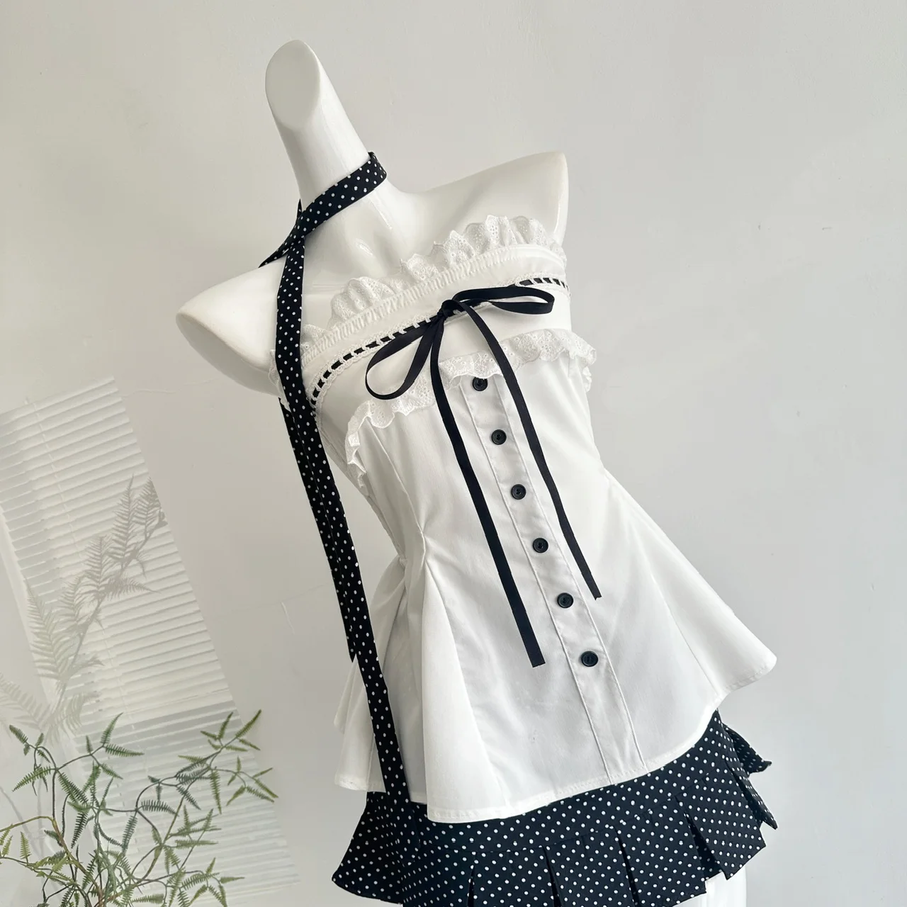 Spring Japanese Sweet Elegant 3 Piece Sets Women Design Cardigan+ Retro Blouse+ Pleated Skirt Female Chic Korean Popular Clothes image 4