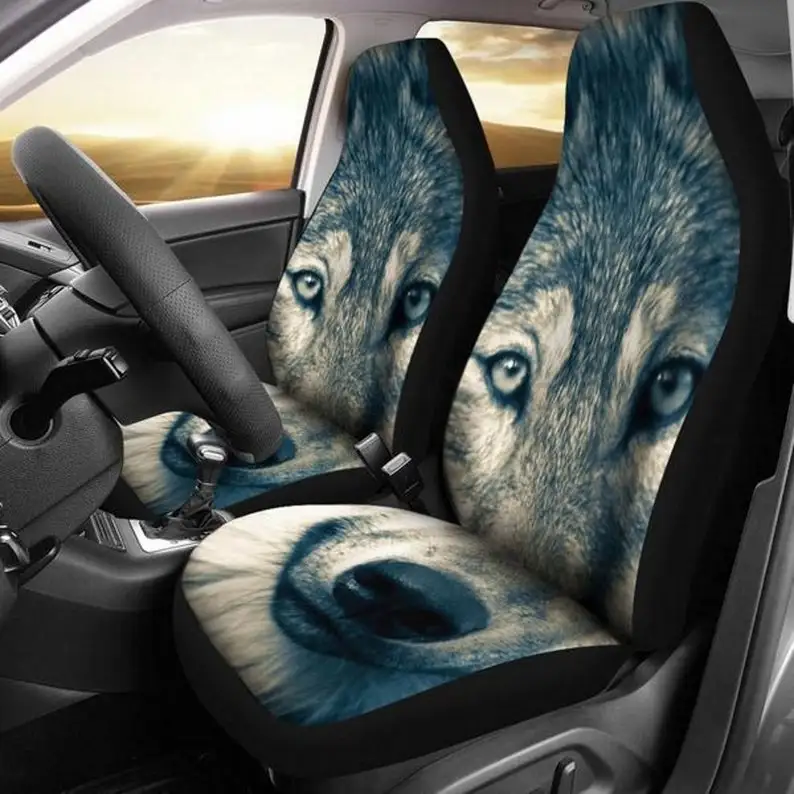 

Wolf Head, Wolves, Paw Prints, Wolf, Wolf Art-Car Seat Covers, Car Accessories, Gift for Her, Custom Seat Covers, Custom Made Co