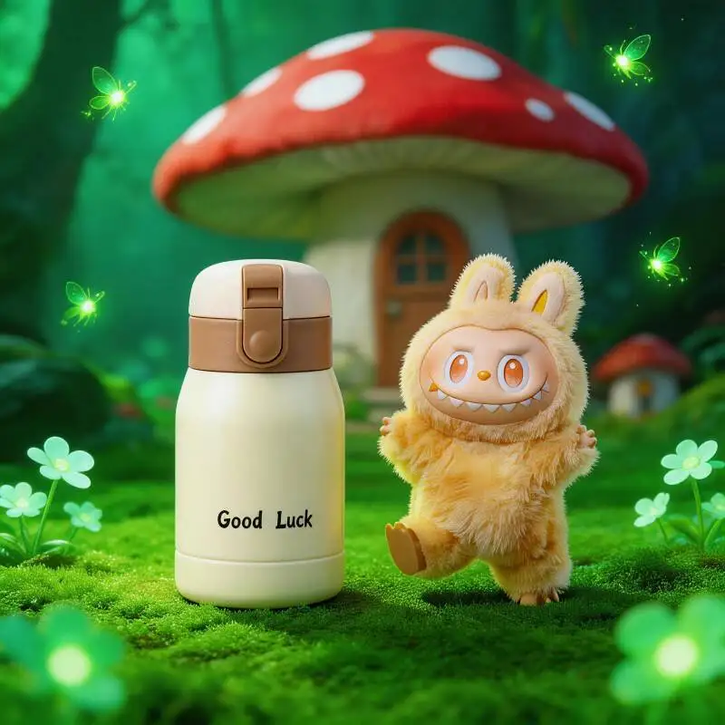 

POP MART THE MONSTERS Forward High Energy Series LABUBU Кружка-термос для путешествий, герметичная, с изоляцией, для активного отдыха