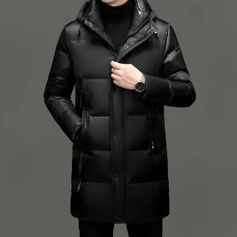 Designer Clothes Men Luxury Men's Winter Down Jacket Duck Male Padding Padded Hooded Cold Long Warm Man Coat