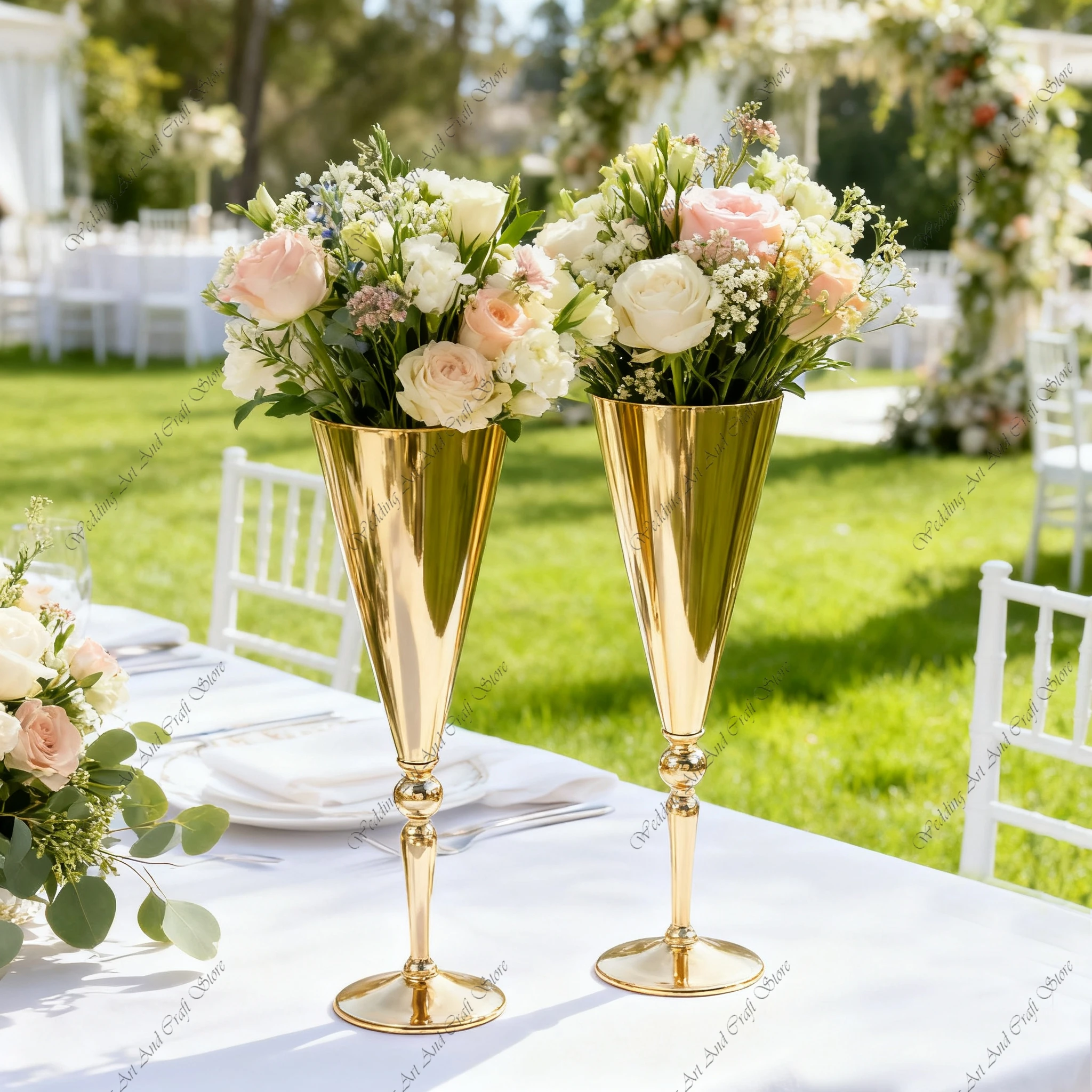 

10pcs 36/90cm f10 white/black white sliver Flower Stand Trumpet Vases Flower Vases Wedding Decorations Party Backdrop ivy110