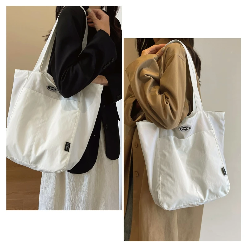 Women Shoulder Cloth Bag Japanese Waterproof Nylon Casual New Design Niche Large Capacity Commuter Canvas Tote Bag