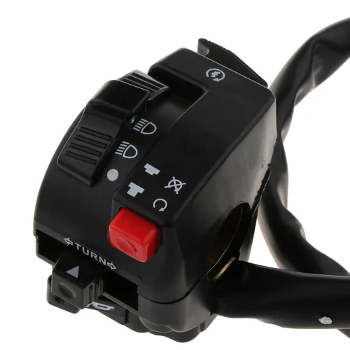 Imagen 2 del producto Interruptor de encendido y APAGADO para manillar, botón de 3 funciones para PIT Quad Dirt Bike ATV, 22mm