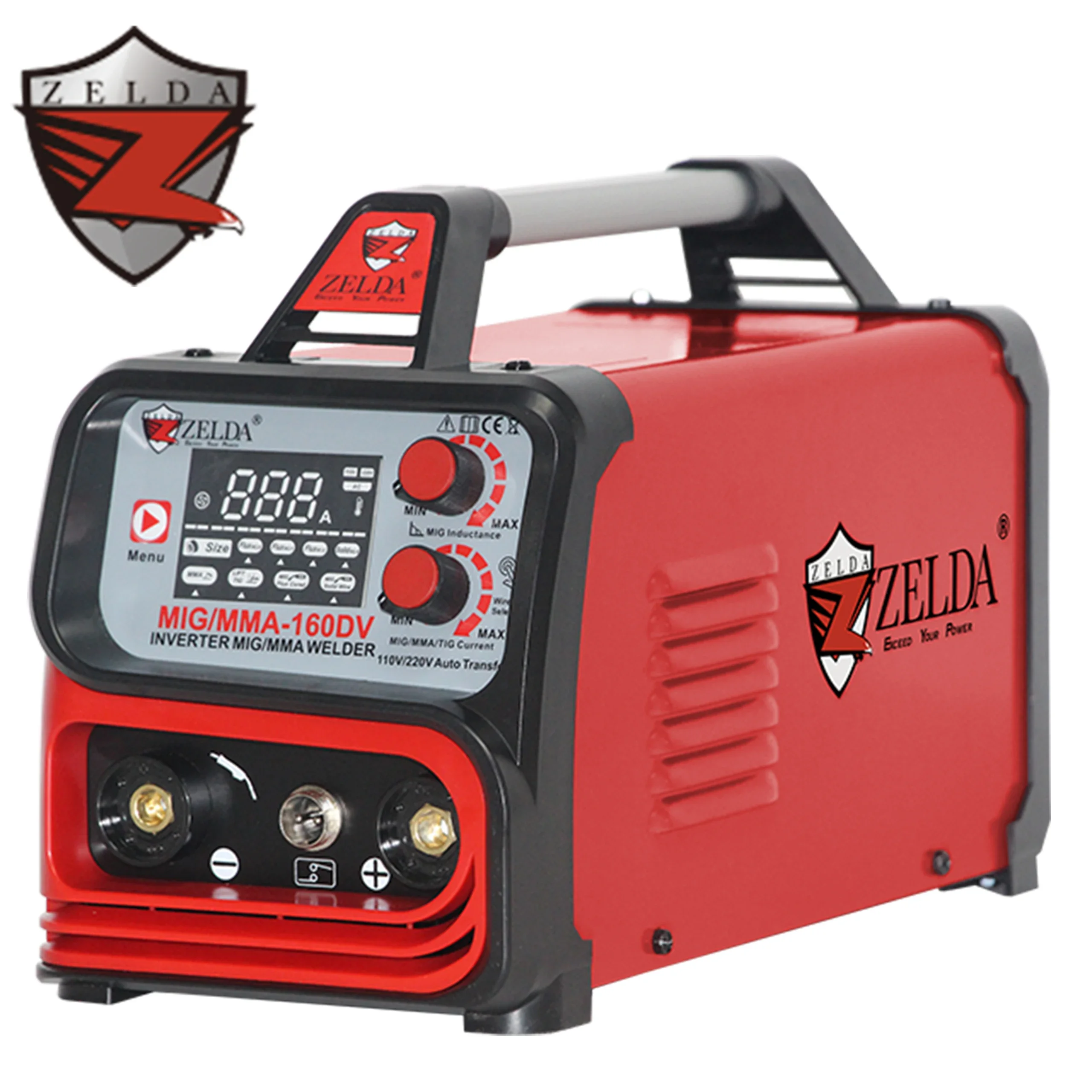 

Zelda Portable No Gas Mig Welder 160 Amp Soldadora Invert Mig Arc Welding Machine 110V 220V Dual Voltage American Plug