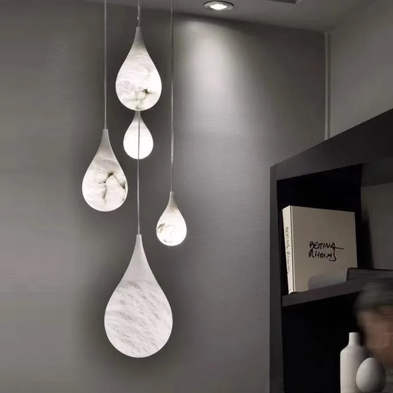 Imagem -03 - Marble Coleção Led Pendurado Lâmpadas Teto Lustre Iluminação Lustre Suspensão Luminária Lampen para Sala de Jantar