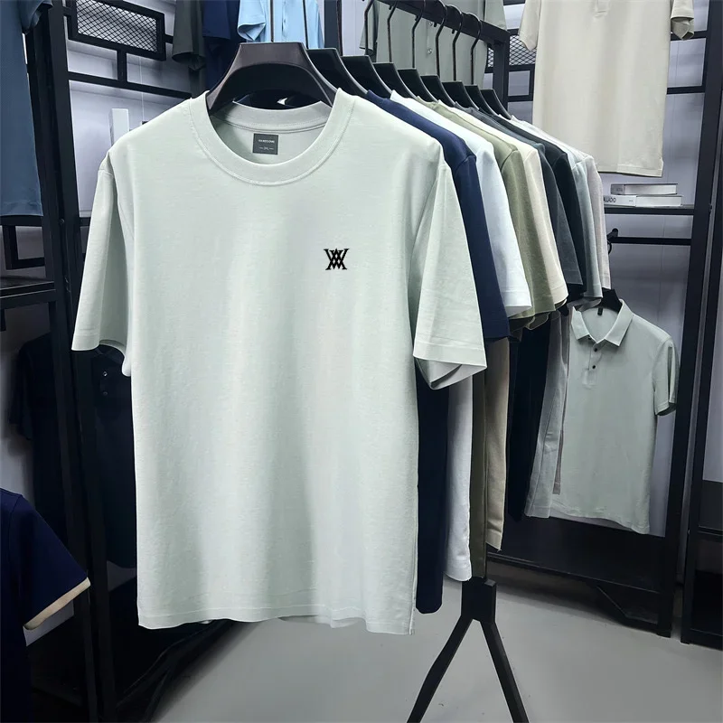 Hochwertiges Marken-T-Shirt für Herren mit Kurzarm, Bedrucktem Design, Rundhalsausschnitt, 2026 Sommer Neuheit, Baumwollmischung, Lässiges Einfarbiges T-Shirt – Detail 25