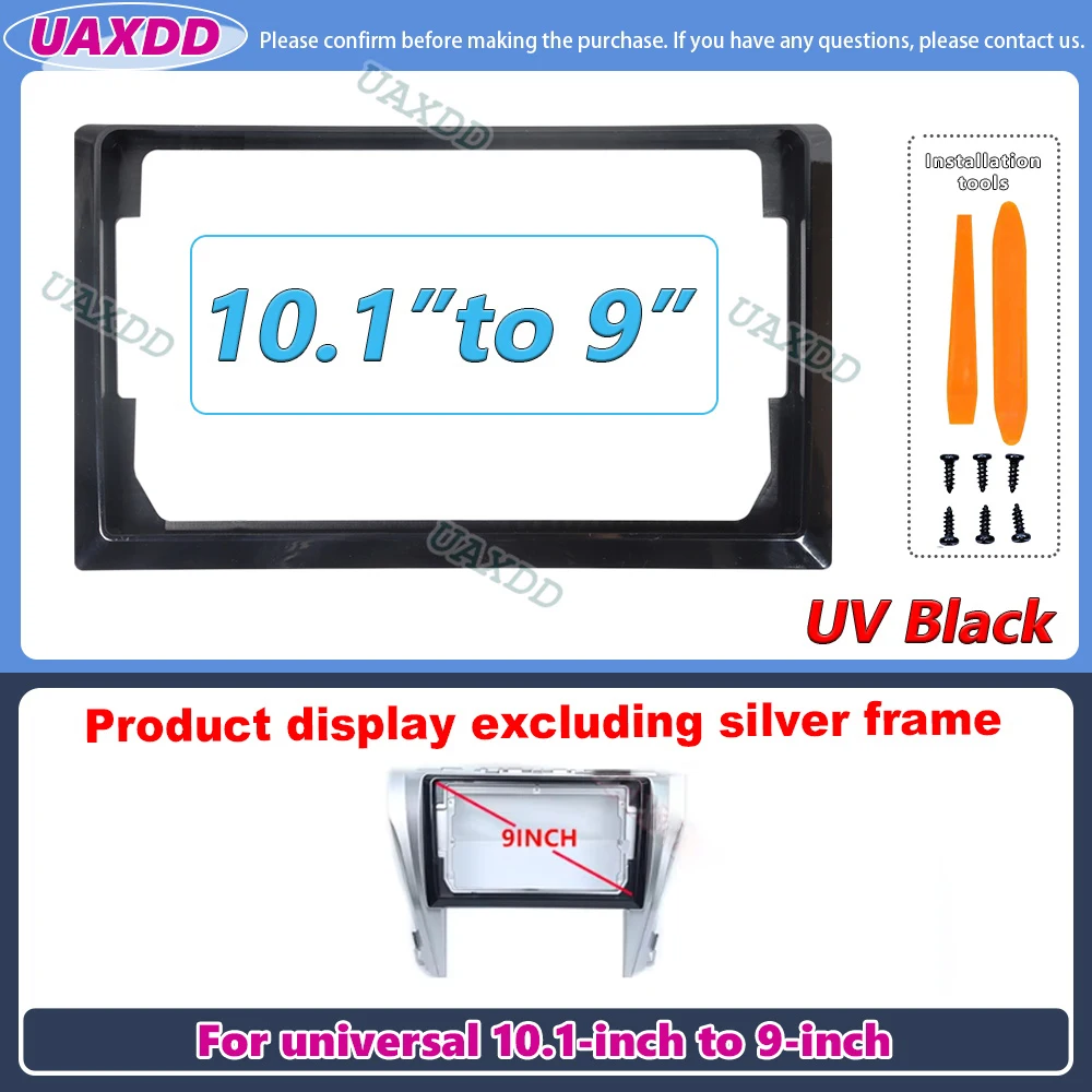 Per universali da 10,1 pollici a 9 pollici audio stereo ecran multimediale video playercables cadre frame Kit pannello centrale adattatore 2 Din CD