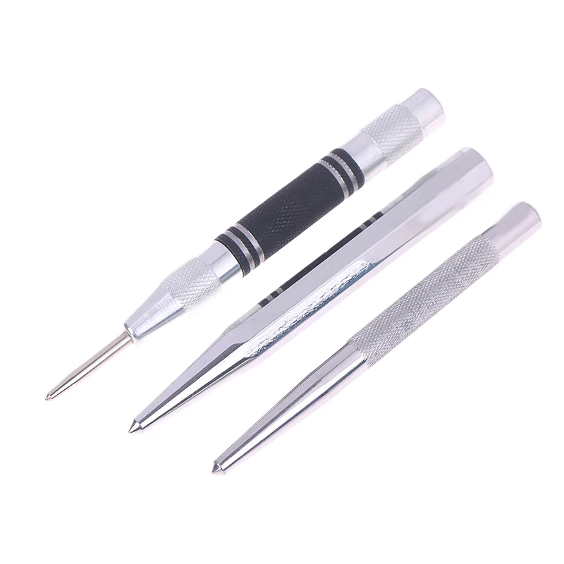 Practical Centre Punch Metal Hardened CR-V Steel Spot Dot Center For Metal Positioning Drill Hole Bit Drill Locator Hole Punch