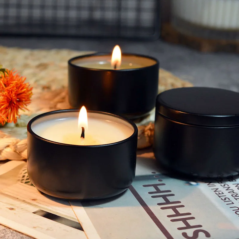 Lot de 4 bougies anti-moustiques à la citronnelle sans fumée, parfumées, portables, en boîte de voyage, pour extérieur, jardin, camping, coffret cadeau, décoration intérieure