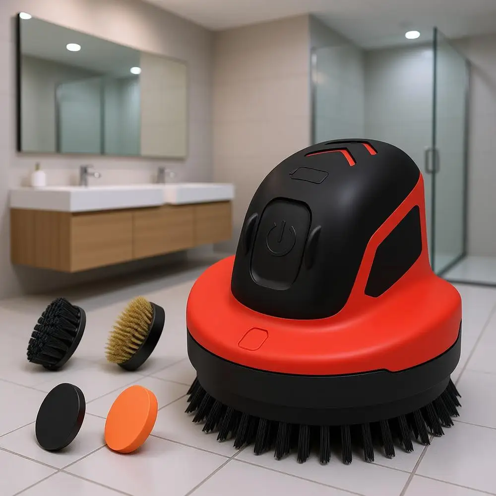 

Electric Grill Brush with Replaceable Rechargeable Cleaning Tool Kit for BBQ, Car, Bathroom