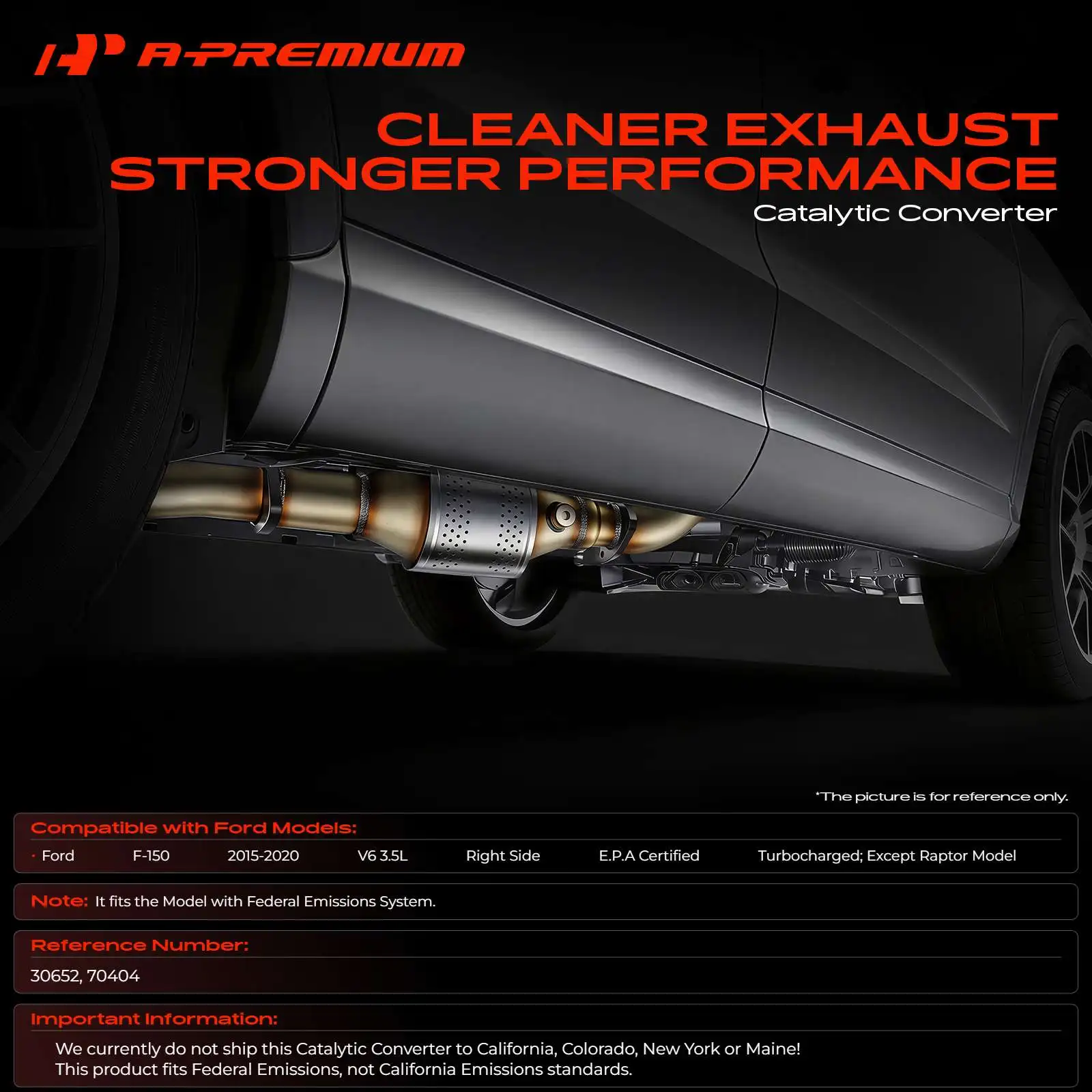 A-Premium Right Side Catalytic Converter for Ford F-150 2015-2020