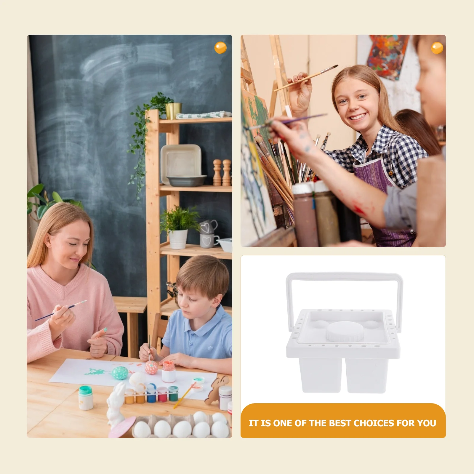 

Multi-Function Plastic Paint Brush Washer Convenient Household Brush Cleaner Portable Paint Holder for Painting