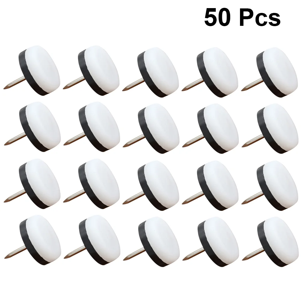 50 Pcs Noise Killer for Furniture Protector Non-slip Skid Nail Mat Table Leg Pads