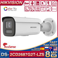 Hikvison 8MP 4K POE ColorVu IP Camera DS-2CD2687G2T-LZS IP67 IK10 AcuSense Motorize Varifocal Bullet 4X Zoom Home Surveillance