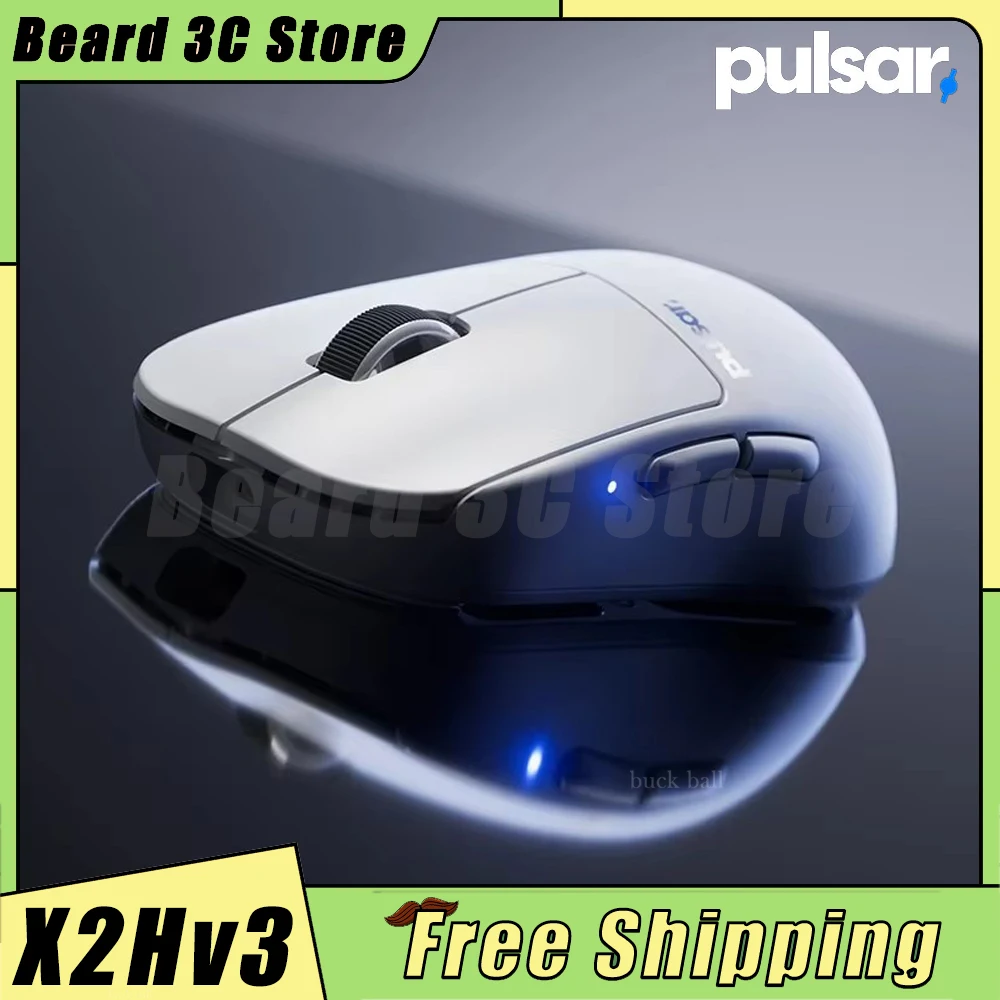 Pulsar X2Hv3 Mouse Dual Mode Wireless Gaming Mouse Lightweight XS-1 Sensor 8000Hz Polling Rate Mice Custom Gamer PC Accessories