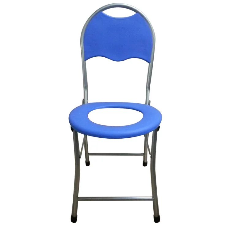 Toilet chair for pregnant women, mobile toilet, folding simple backrest, toilet stool