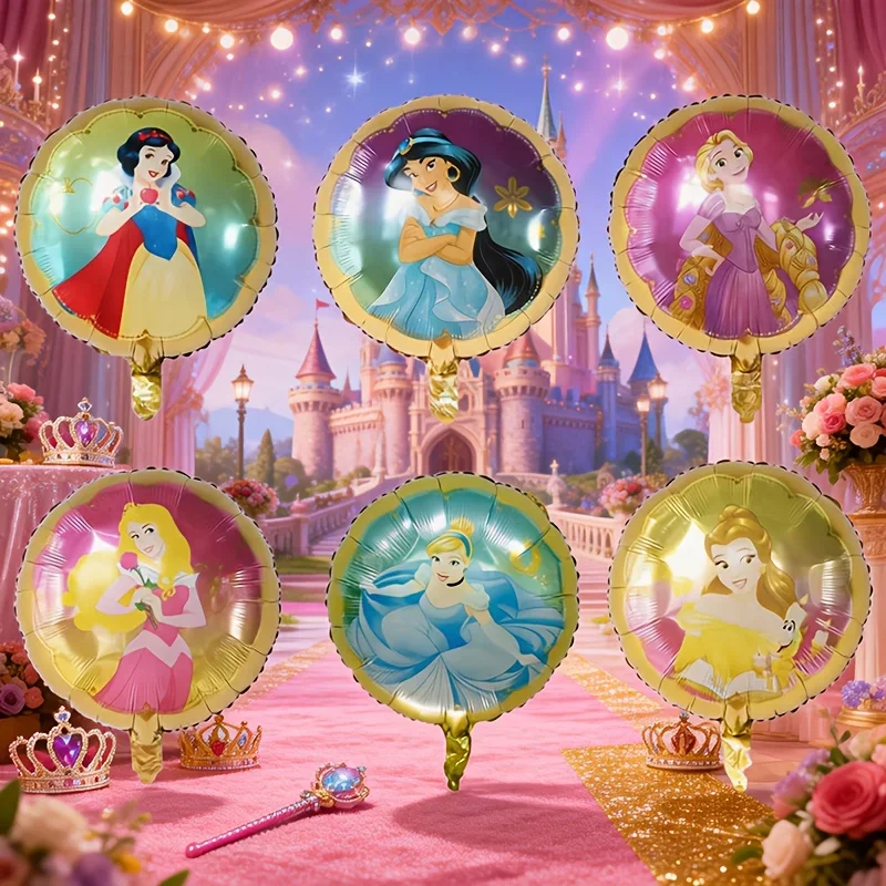 Disney Princess series anime peripherals, balloon toys, parties, birthday surprise decorations