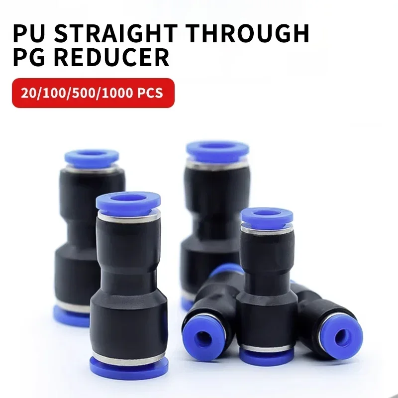 

Pneumatic Fittings PU/PG Straight Connector 4-16mm OD Hose Reducing 8-6mm Plastic Push In Quick Connector Air Fitting Plumbing