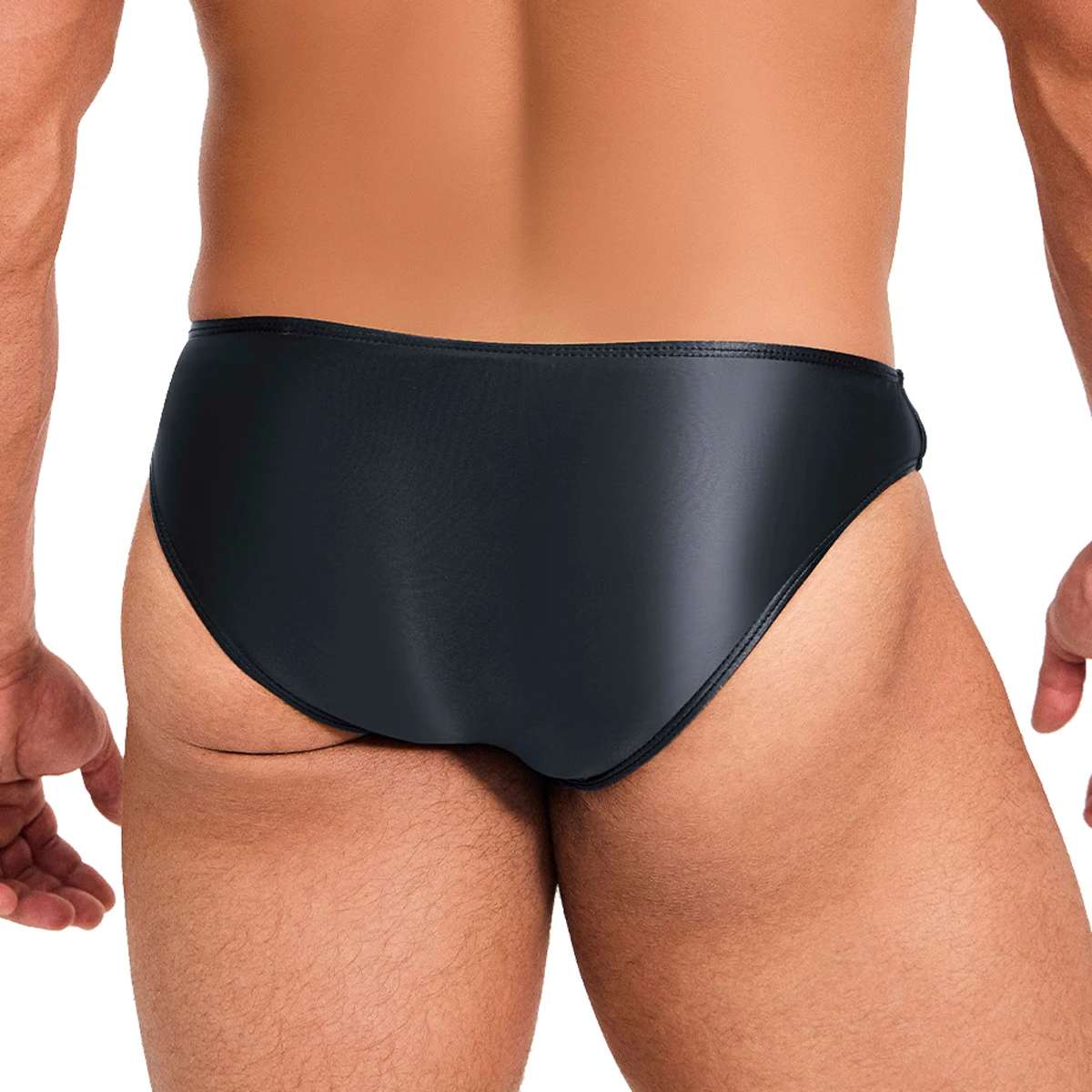 AMORESY Men Sexy Low Rise Sport Breathable Quickdry Swimming Trunks High Elastic Board Shorts Briefs Tight Underpants Beachwear