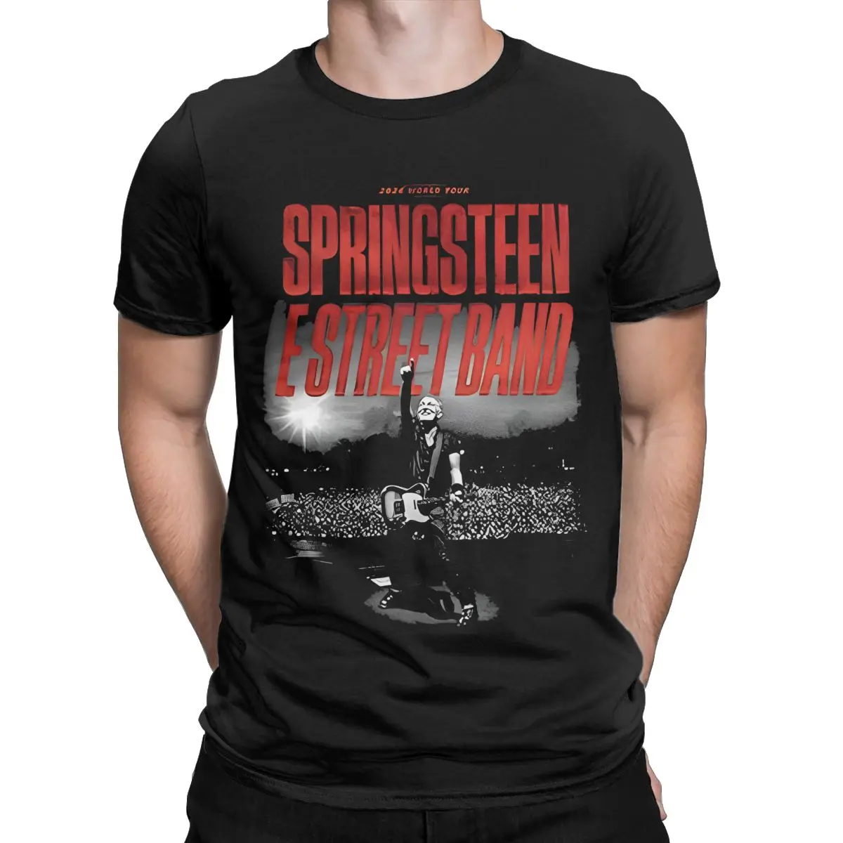 

2024 World Bruce Springsteens The Boss Rock Music Tour T Shirts Apparel Men Women Cotton Vintage Tee Shirt Short Sleeve Clothes