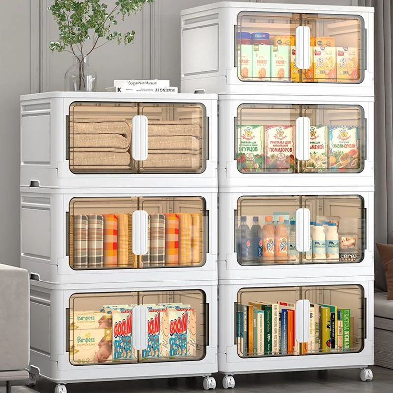 Storage Bins Large-capacity Transparent Multi-functional Classification Storage Box Bedroom Wardrobe Organizing Cabinet Box