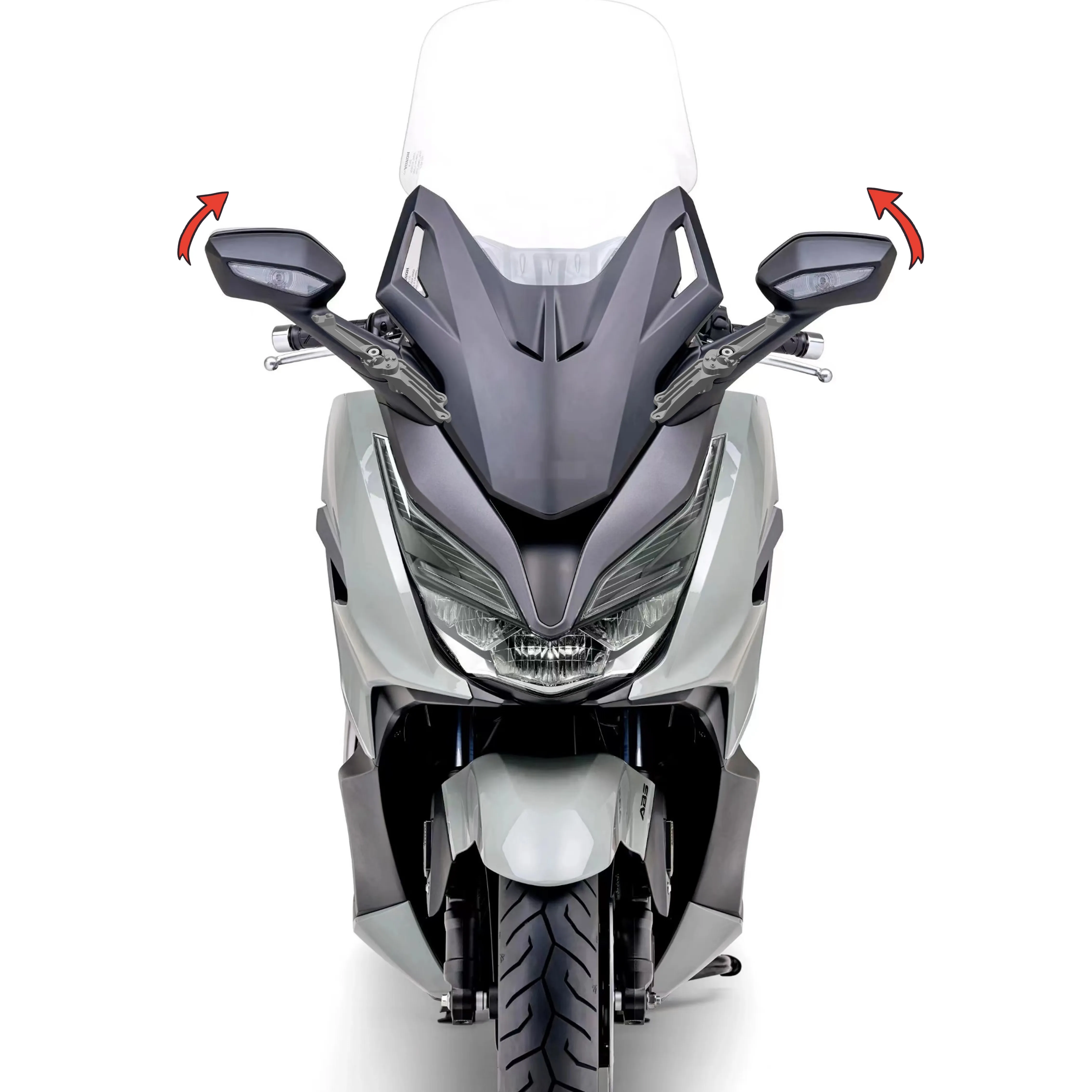 FOR HONDA Forza 350 Electric Folding Mirrors '18-'24: Easy Install, Urban & Long-Distance Use. Automatic Folding for Convenience