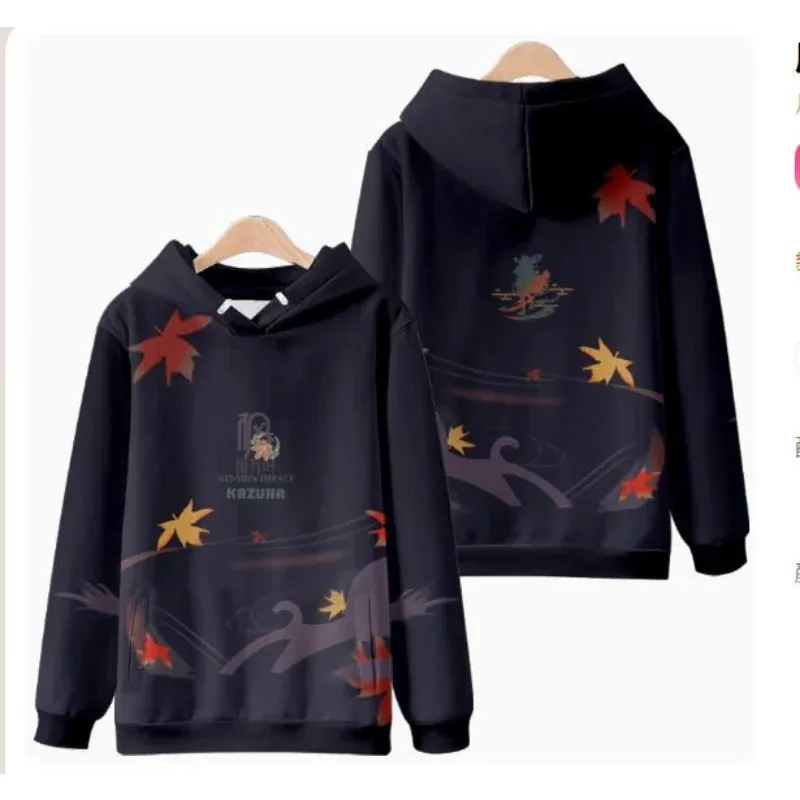 Kaedehara Kazuha Anime Hoodie Unisex Herbst Winter Übergroße Genshin Impact Sweatshirt Männer Frauen Streetwear Pullover Kleidung
