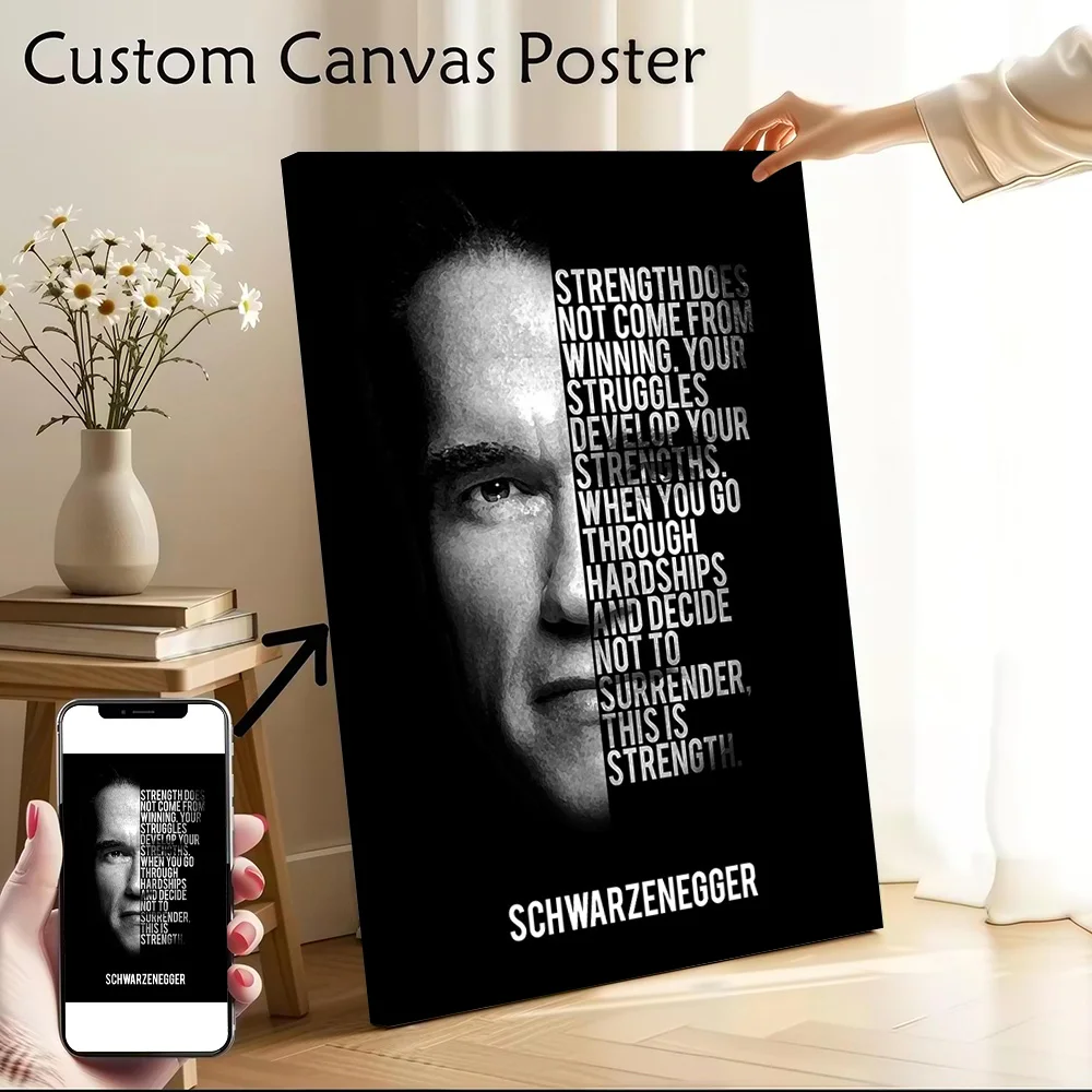 Arnold Schwarzenegger Poster Canvas Wall Art Custom Photo Print Modern Painting for Fans Decor Luxury Decoration Room Ornaments