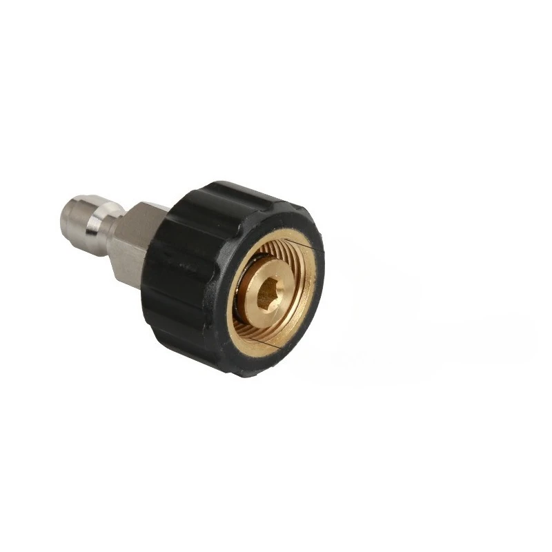 High Pressure Cleaner Car Wash Water Gun Accessories 1/4 Quick Plug M22 Plug Rod 14 Foam PA Pot Adapter Copper Connector   2pcs