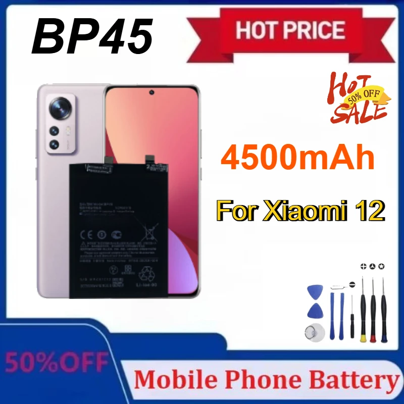 

Новый аккумулятор BP46 для xiaomi 12, сменный аккумулятор 4500 мАч, аккумулятор BP46 для xiaomi 12 с наборами инструментов