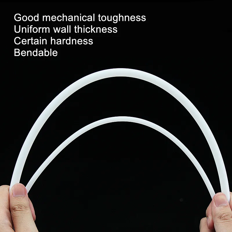 Tubo de PTFE resistente a altas temperaturas de tamaño completo, tubo de plástico ignífugo, muestras de manguera de PTFE flexibles resistentes a la corrosión